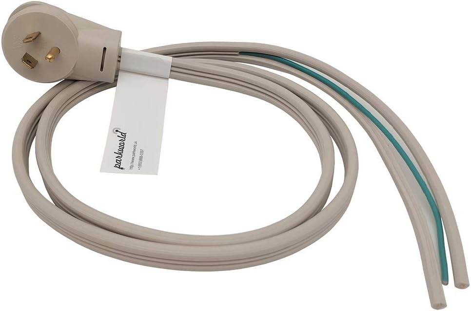Parkworld 61582 NEMA 7-20 Plug Male AC Replacement Power Cord for 20A 277V 5540W (7-20P, 5FT)