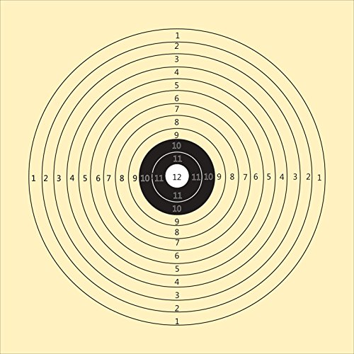 Druckteam Schleede & Partner - Discos de disparo con 12 anillas, 086, Chamois/Schwarz, 8000 Stück Cover