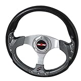 Rxmotor 320MM 6 Bolts JDM Horn Button Steering Wheel Universal Fit Not Include Hub Adapter (CARBON FIBER)