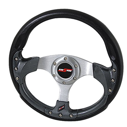 Rxmotor 320MM 6 Bolts JDM Horn Button Steering Wheel Universal Fit Not Include Hub Adapter (CARBON FIBER)