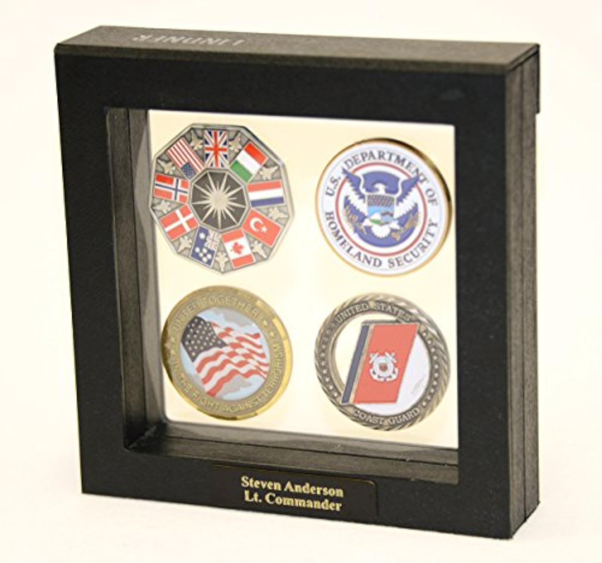 Military Medals Pins Patches Display Case Box Frame