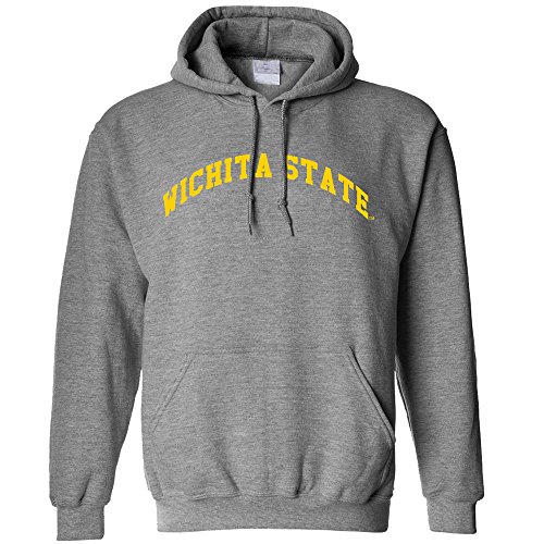 Campus Merchandise NCAA Wichita State Shockers Long Sleeve Hoodie, Athletic Heather, XX-Large/Tall