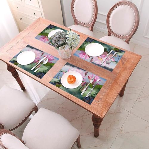 Sets de table en vinyle tisse pour repas de cuisine convivaux - 5