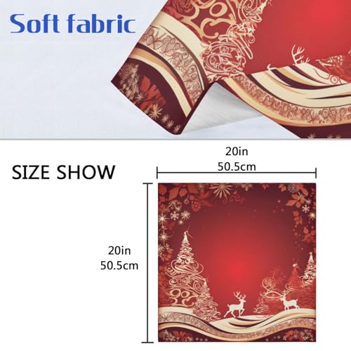 Servilletas de Tela Navideñas Multicolor Pack x6 Polyester 20x20 in miniatura 6