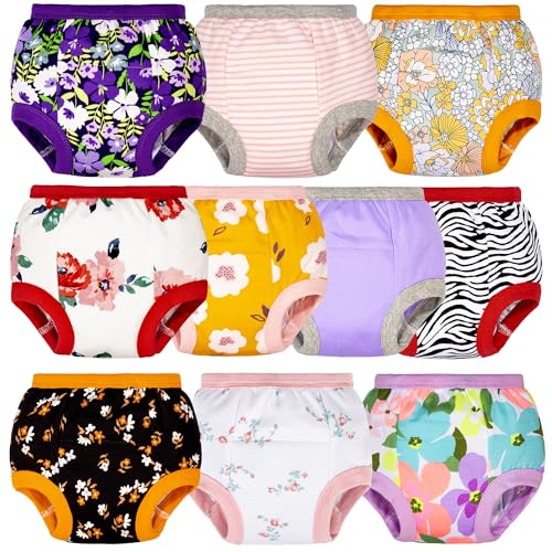 BIG ELEPHANT Potty Training Underwear, 100% Cotton Absorbent Unisex Toddler Pee Pants for Boys & Girls, 2T