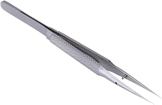 tweezers Blue/Silver Curved/Straight Titanium Tweezers Professional Precision Flying Line Tweezers for Tiny Motherboard Electronics Precision tweezers (Size : Stainless Straight)