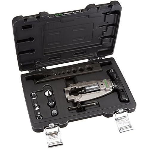 Hilmor 1838947 Quick Engage Flare and Swage Kit, HVAC Tools and Equipment for Maintenance and Repairs, Single Hand Operation, Black