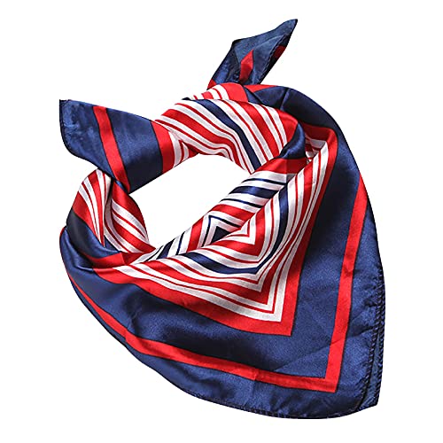 Women's Men's Small Square Mulberr𝐲 Silk Satin Scarfs Hair Head Scarf Silk Head Scarf for Women Western (E, One Size)