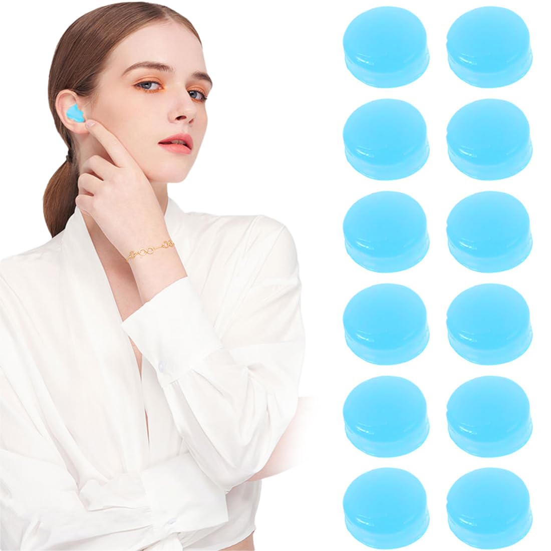 Tapones oidos natación silicona para adulto moldeable 12 piezas
