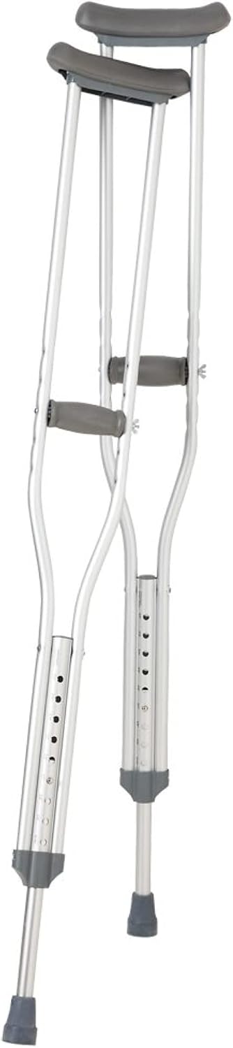 Breg Adjustable Aluminum Crutches with Push Button for Enhanced Mobility E0114