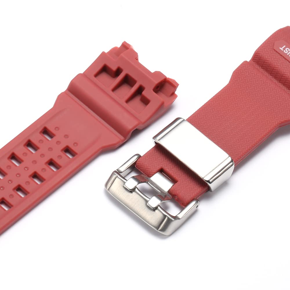 Zapasowy pasek do zegarka z żywicy, kompatybilny z męskim sportowym, wodoodpornym paskiem do zegarka Casio GWG1000 GWG-1000 GB, 28mm, Żywica, Kwarc sztuczny