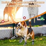 Weniubit 4 Paar Hundesocken Anti Rutsch Doppelseitige, Hundesocken Leckschutz mit Verstellbaren Riemen, Hunde Socken für Hunde im Innenbereich im Freien (M)
