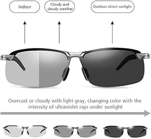 Miniatura 3 de Lentes de sol polarizados fotocromáticos para hombre, lentes deportivos y de conducción UV400, lentes adaptables de día y noche, gafas de ciclismo