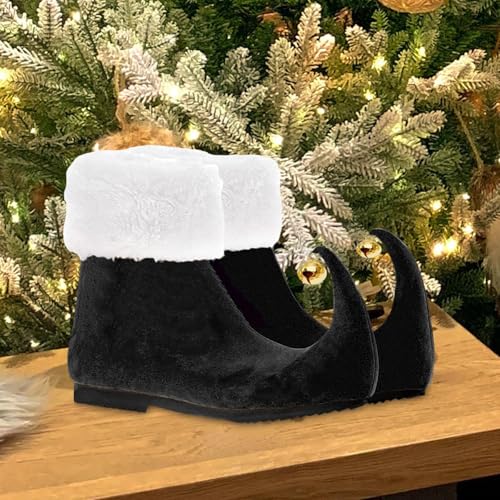 Chaussures de Noël en velours souple DuskHaven taille 47 noir respirant et sonore