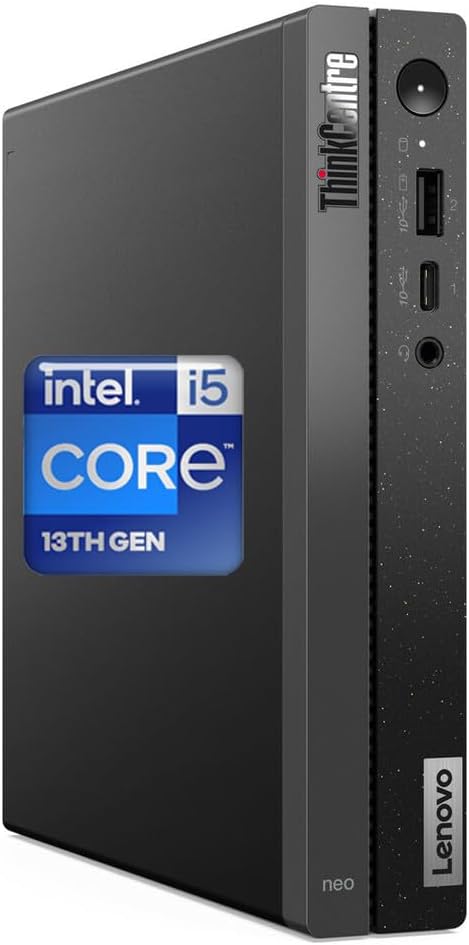 ThinkCentre 50q Gen 4 Business Mini Desktop, 13th Gen Intel Core i5-13420H, 16GB RAM, 512GB PCIe SSD, Display Port, HDMI, RJ-45, Wi-Fi 6, Windows 11 Pro, Black