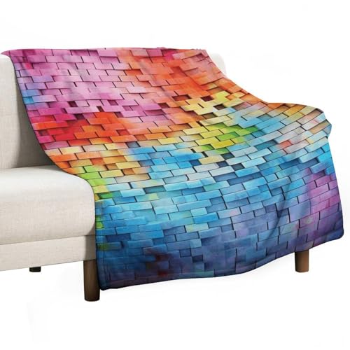 Couverture flanelle douce 152x203 colorée et ultra légère