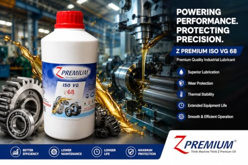 Image of ZPremium Industrial Lubrication Oil ISO VG 68 - Premium High-Performance Oil for Hydraulic Systems, Gearboxes, Bearings, Circulating Systems, Pumps & Industrial Machinery | 1 Litre (Pack of 1)