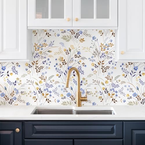 Papel de pared floral removible VEELIKE para renovar paredes viejas sin dañar la pintura 6