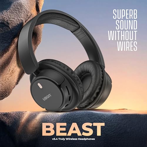 UBON HP-705 Beast Bluetooth Headphones Black - Image 5