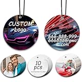 10/20/50/100Pcs Custom Logo Air Freshener for Car Bulk - Wholesale Personalized Car Air Fresheners with Photo Text Business Logo Customized Passenger Princess Car Decor (10 Round)