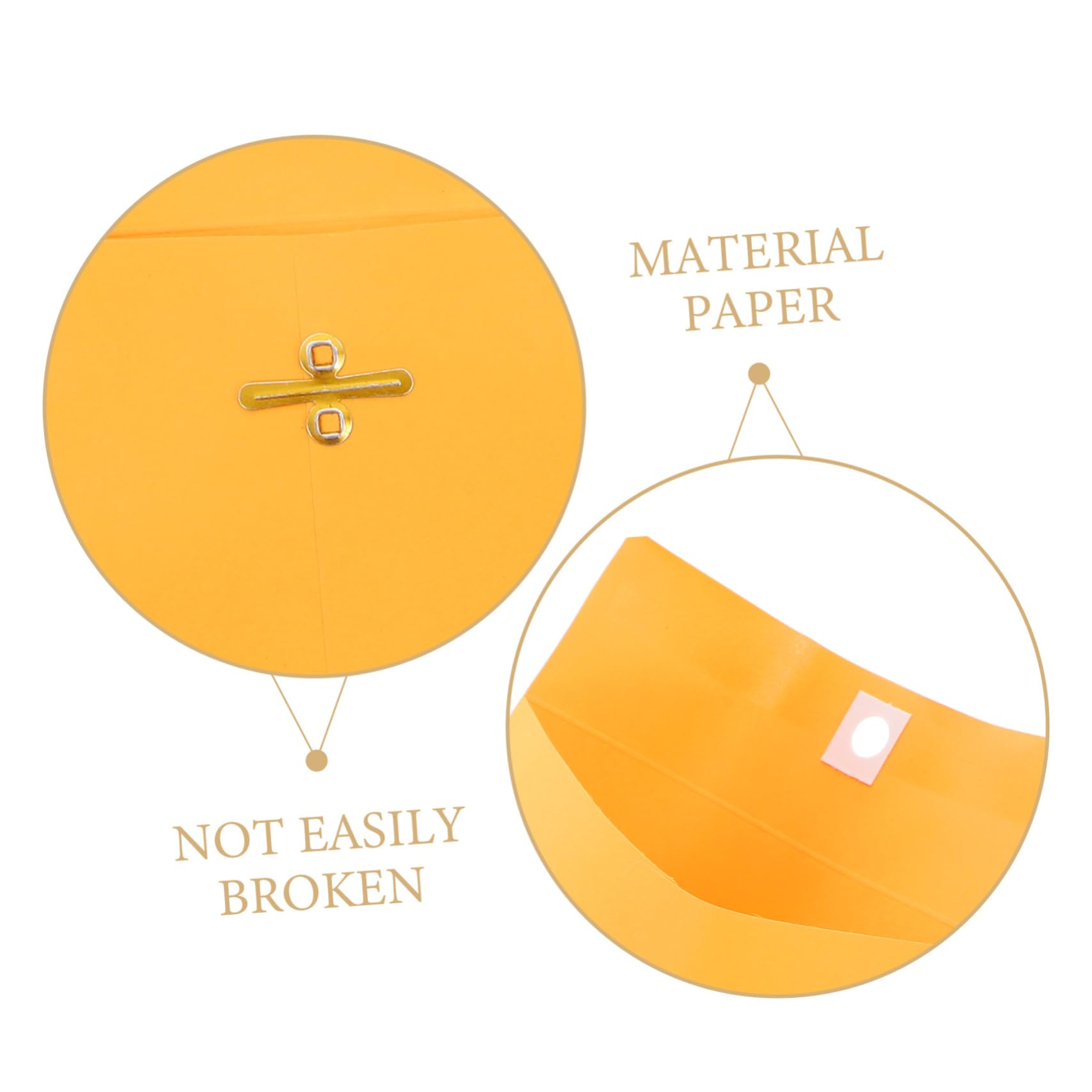Buste Invito Kraft Oro 6x9 Pollici, 50 Pezzi Chiusura