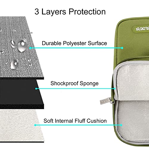 Image of MOSISO Laptop Case 13 inch, 13 inch Laptop Sleeve Compatible with MacBook Air M4 M3 M2 M1 2025-2018 / Pro M2 M1 2025-2016, Polyester Vertical Computer Sleeve Bag with Pocket, Chartreuse