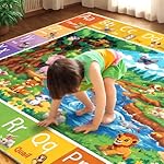 ABC Rug for Kids Room, ABC Baby Mats for Floor Toddlers, Alphabet Play Mat Elementary Preschool Kid's Rugs with Animal Illustrations - (59X39.4 Inches) - Image 4