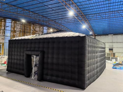 Image of Large 30x30ft Inflatable Nightclub Tent Black Inflatable Cube Disco Tent with Blower Mobile Portable Night Club Party Bar Pavilion for Backyard Outdoor Events