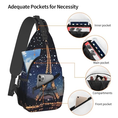 Mochila tipo sling negra para uso urbano miniatura 3
