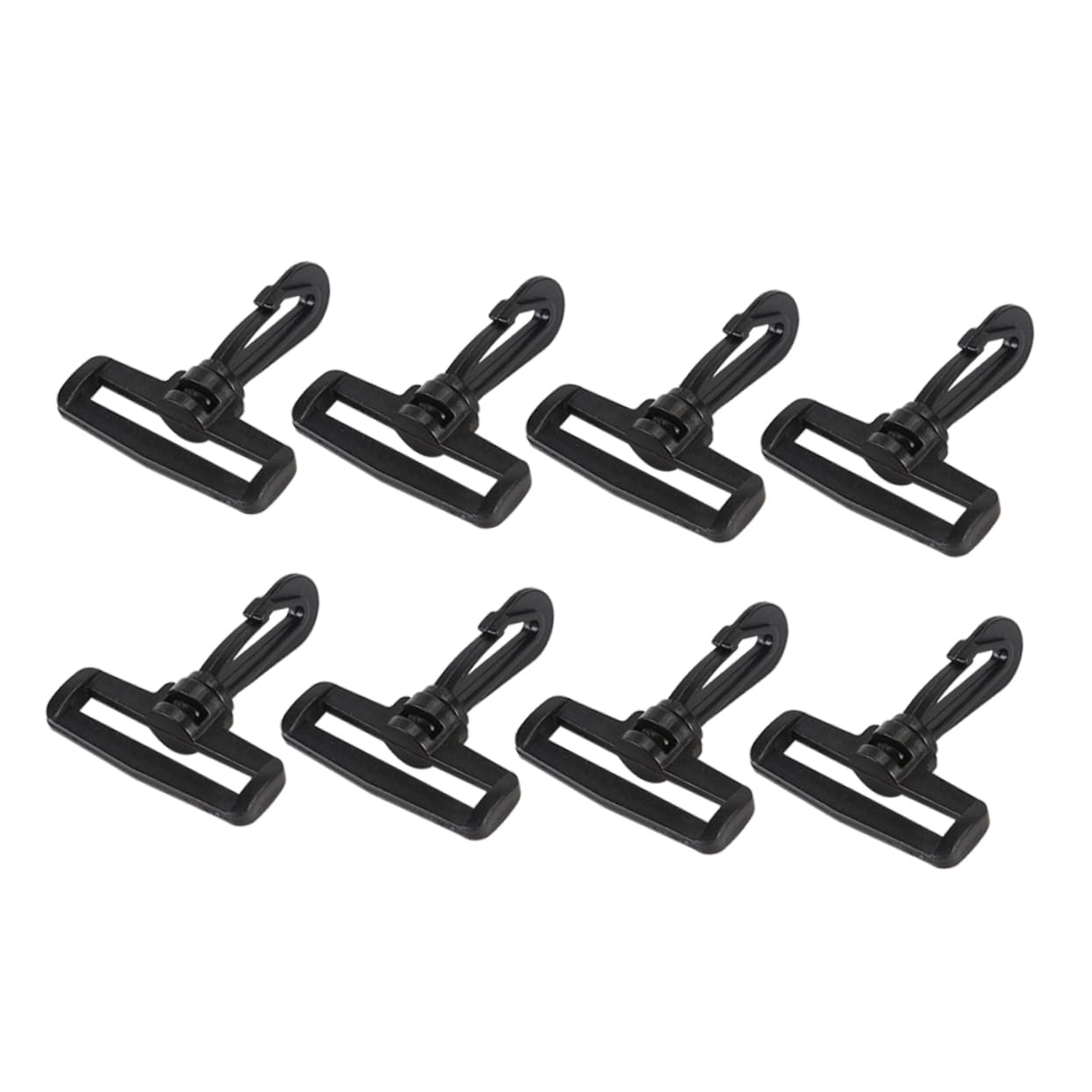 DOITOOL 50Pcs Plastic Swivel Snap Clips Durable Backpack Hooks for Outdoor Travel Tent Accessories and Crafts Black