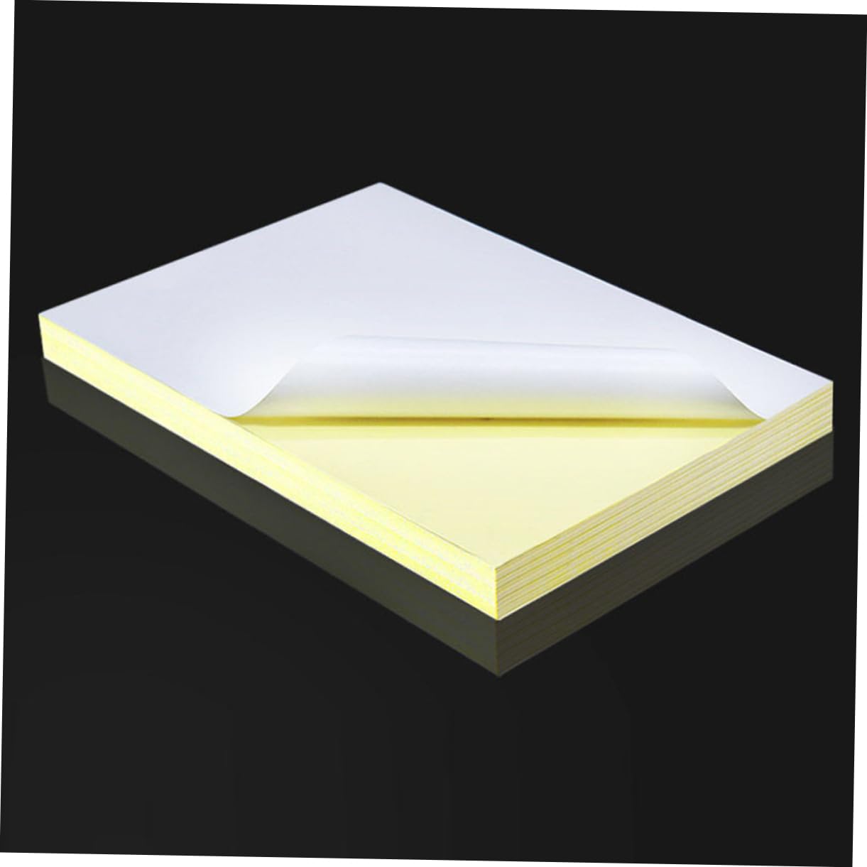 Angoily Papier Étiquette A4 Adhésif Blanc 100 Pièces, Imprimable pour Imprimante Laser et Jet D’encre, Facile à Déchirer, Bureau et École