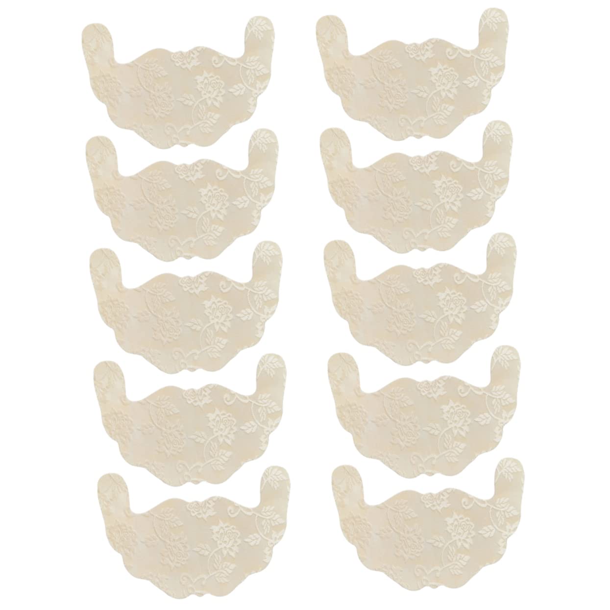 30 Piezas etiqueta engomada del sujetador invisible push up adorno de encaje de la vendimia parte superior del tubo push up sujetador sin tirantes empanadas de silicona Khaki
