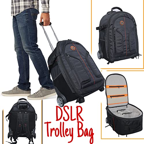 Image of VTS DSLR Camera Bag - Waterproof Backpack & Shoulder Carry Case for Camera, Lens, Tripod & Accessories