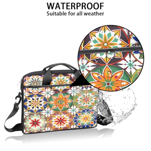 Bolso para laptop con diseño geométrico colorido 15 pulgadas miniatura 3
