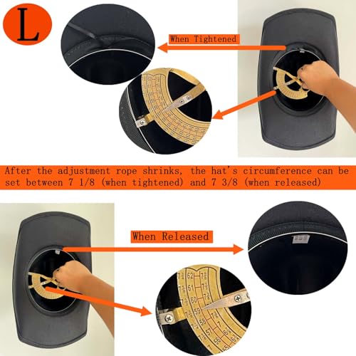 image for Kalerona Black Cowboy Hats for Men & Women Cowgirl Hats with Hat Bands