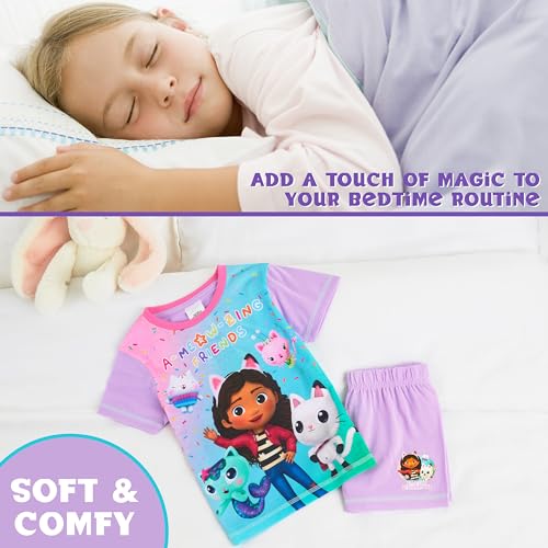Gabby's Dollhouse Girls Short Pyjamas Set, Breathable Loungewear - Girls Gifts4