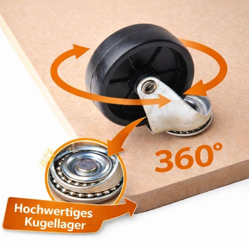 SCHEPERS (2Stück) Rollbrett Transportroller Möbelroller Roller für Möbel Transporter Tischtransportwagen max. 200kg
