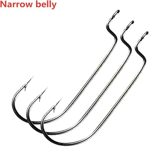 Miniatura 4 de YATROUYS 50 unidspaquete de anzuelos de pesca offset ganchos de gusano negro de acero de alto carbono Senko cebo anzuelos de pesca 50 40 30 20 10 1 #