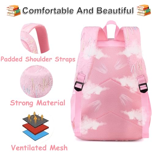 JIANYA Kids Backpack for School, Lightweight Girls Backpack with Lunch Box Elementary Children's School Book Bag3