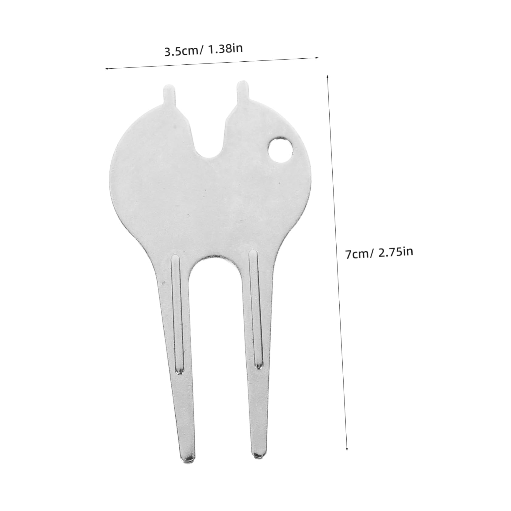 NAMOARLY 1 Pair Golf Divot Repair Fork Zinc Alloy Golf Handling Tool Professional Ball Marker Ergonomic Handle Portable for Divot Fixing