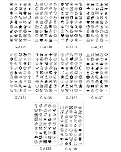 LOZTBUE 1pz 10 tatuaggi temporanei ultra resistenti (192 motivi) - modelli originali, impermeabili + vegani + nuova tecnologia | adesivi per tatuaggi finti, tatuaggi per adulti e bambini