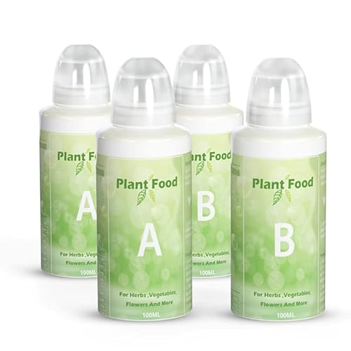 Plant Food A & B Hydroponics Nutrients, Indoor Plant Fertilizer Foodfor Hydroponics Growing System, Vegetable Fertilizer, Hydroponics Supplies, 2 Bott