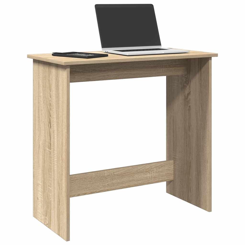 Biurko dąb Sonoma 80 x 40 x 75 cm, stół roboczy z materiału drewnopochodnego o gładkiej powierzchni, łatwe w utrzymaniu i wszechstronne zastosowanie, do gabinetu, sypialni, salonu