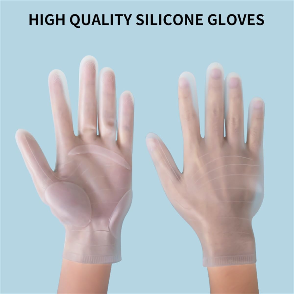 vodvob reusable silicone gloves, finger protectors for epoxy resin casting DIY crafts, household cleaning gloves (white)