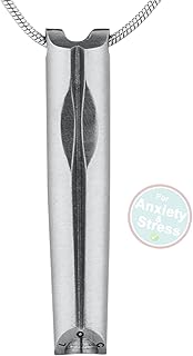 Anxiety Necklace — Anxiety Relief Items Breathing Necklace Tool For Stress Relief — Meditation Accessories For Anti-Stress Mindfulness to Relax and Calm Down — 316 Grade Stainless Steel