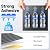 12 Pack Sound Proof Foam Panels for Walls, Acoustic Panels with Self-Adhesive 12" X 12" X 0.4" Slatted Soundproof Wall Panel, High Density Sound Absorbing Panel for Gaming Recoding Studio Decor-Black