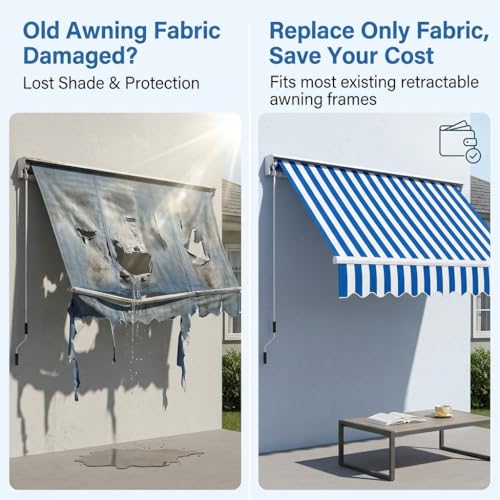 Toile en tissu Oxford PVC de qualité supérieure pour store extérieur 3x2m - 4