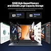 Laptop BiTECOOL de 15.6 FHD, N95 Quad Core, 12GB LPDDR5 y SSD de 256GB, lector de huella | Win 11, Office 2024, WiFi5, BT5.0, teclado completo con teclado numérico, batería de larga duración, pantalla IPS Crystal de 1920x1080, 4 altavoces 6