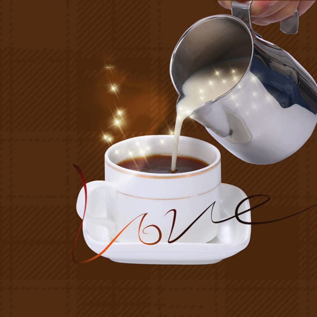 Dzbanek do spieniania mleka Duża pojemność Milk Frothing Dzbak Ze Stali Nierdzewnej Pożuter Kawa Espresso Maszyna Akcesoria Latte Art Barista Tools Poręczny (Rozmiar : 550ml)