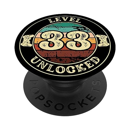 Nivel 33 desbloqueado 33 años para hombres regalo 33 cumpleaños PopSockets PopGrip Intercambiable